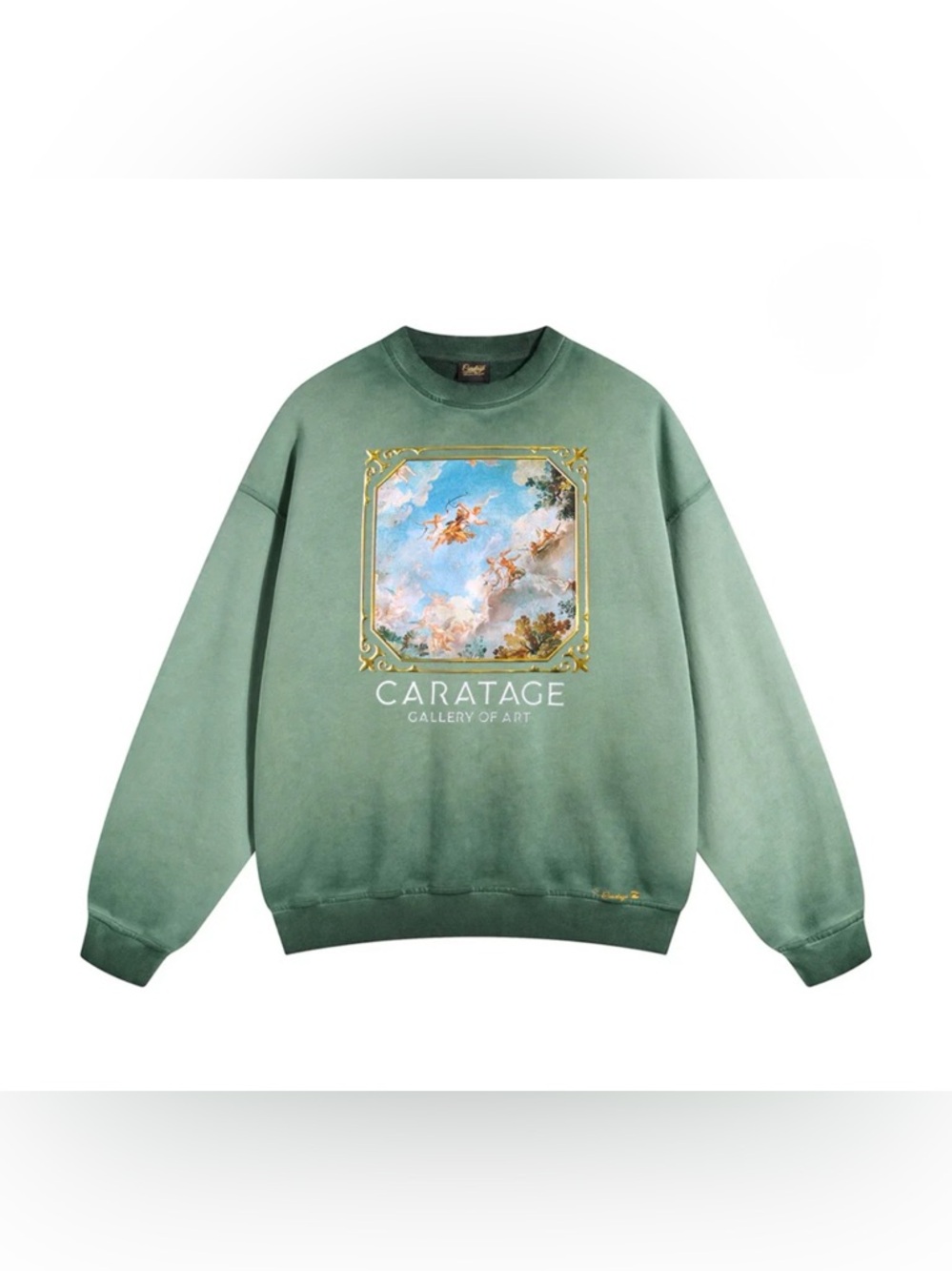Caratage Green 'Gallery of Art' Crewneck Sweatshirt